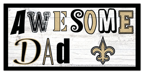 New Orleans Saints Awesome Dad Wood Sign - 6