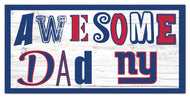 New York Giants Awesome Dad Wood Sign - 6"x12"