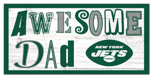 New York Jets Awesome Dad Wood Sign - 6"x12"