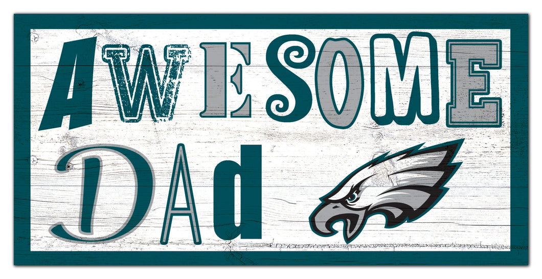 Philadelphia Eagles Awesome Dad Wood Sign - 6