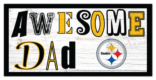 Pittsburgh Steelers Awesome Dad Wood Sign - 6