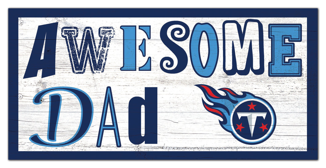 Tennessee Titans Awesome Dad Wood Sign - 6