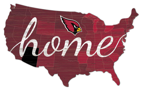 Arizona Cardinals USA Shape Home Cutout