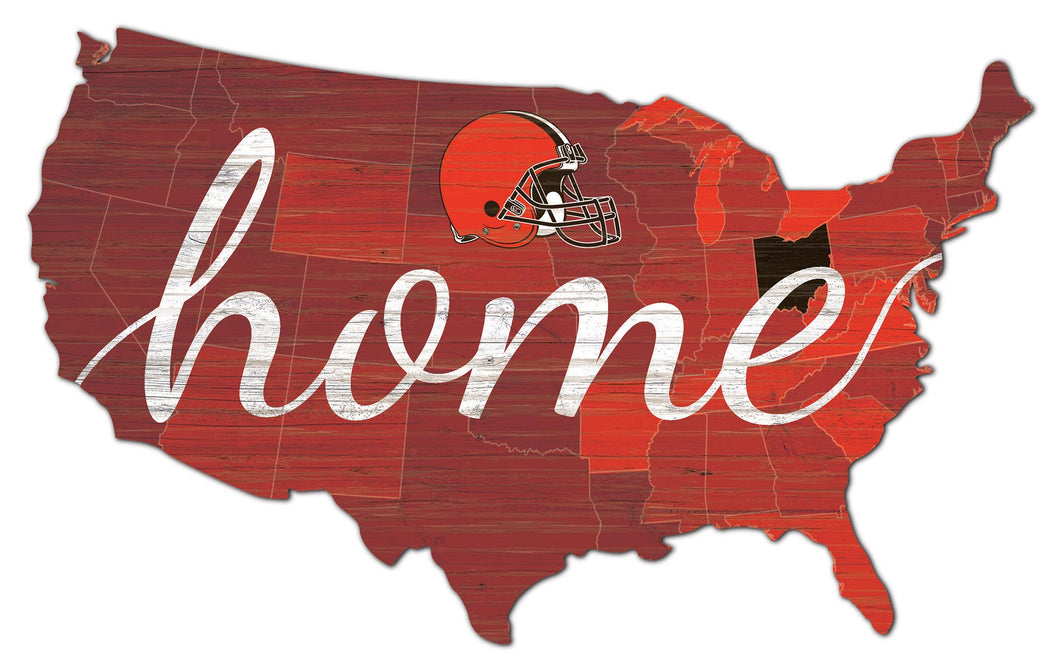 NFL Cleveland Browns Distressed Logo Cutout Sign