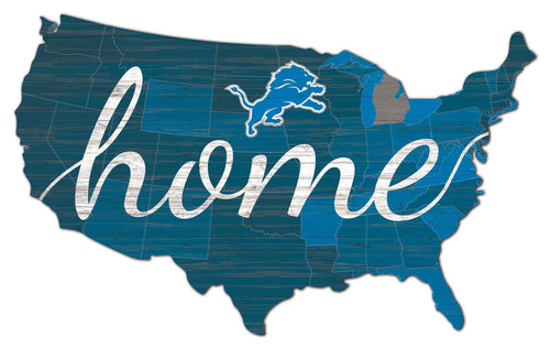 Detroit Lions USA Shape Home Cutout