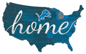 Detroit Lions USA Shape Home Cutout
