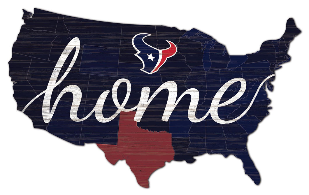 Houston Texans USA Shape Home Cutout