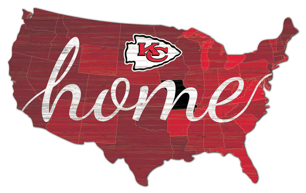 Kansas City Chiefs USA Shape Home Cutout