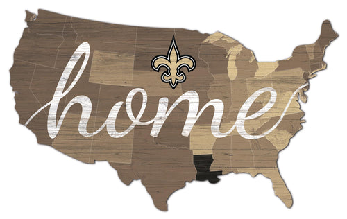 New Orleans Saints USA Shape Home Cutout