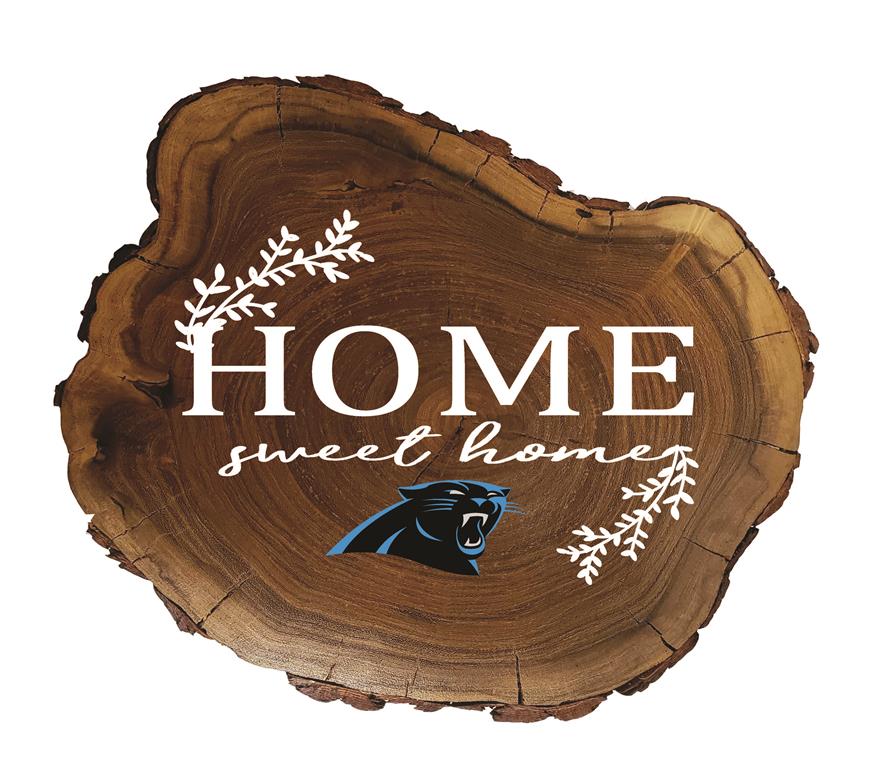 Carolina Panthers Home Sweet Home Wood Slab