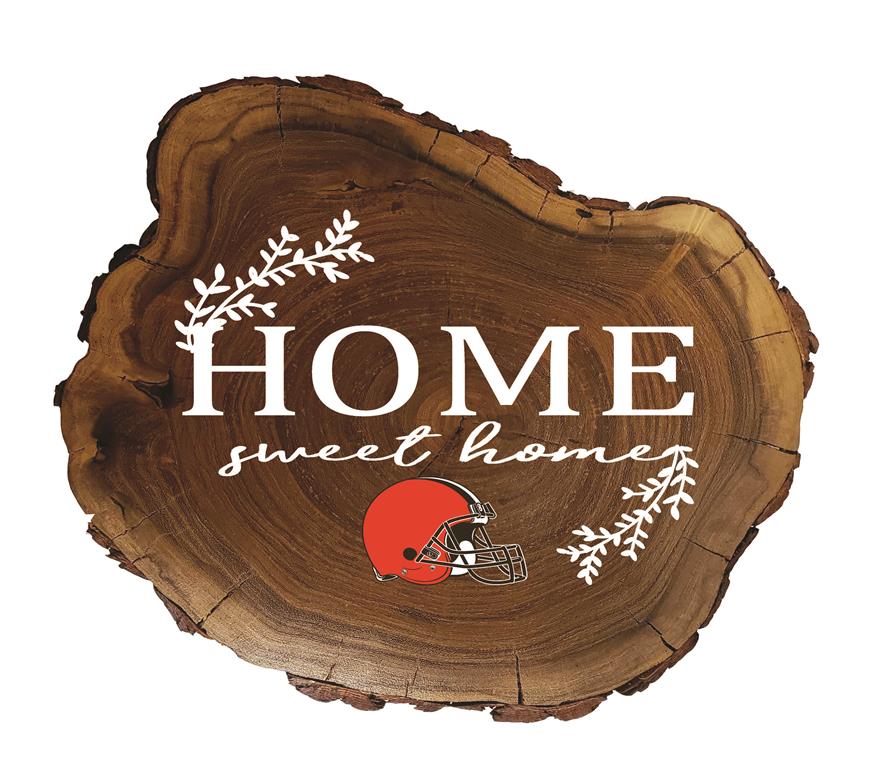 Cleveland Browns Home Sweet Home Wood Slab