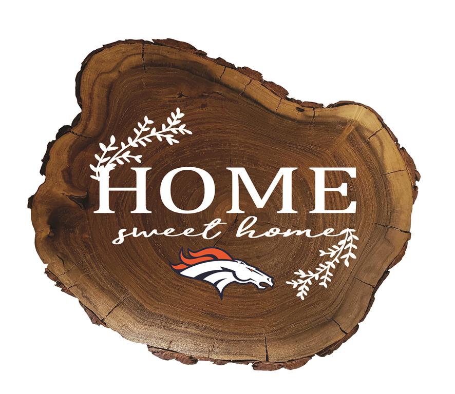 Denver Broncos Home Sweet Home Wood Slab