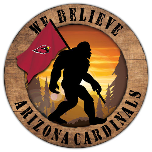 Arizona Cardinals We Believe Bigfoot Wood Sign - 12