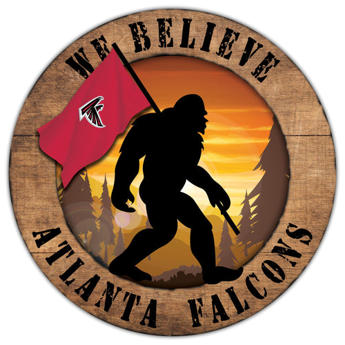 Atlanta Falcons We Believe Bigfoot Wood Sign - 12