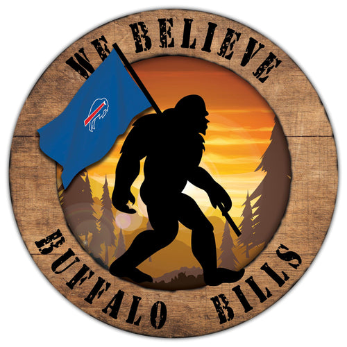 Buffalo Bills We Believe Bigfoot Wood Sign - 12