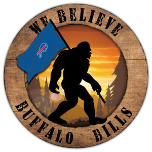 Buffalo Bills We Believe Bigfoot Wood Sign - 12"