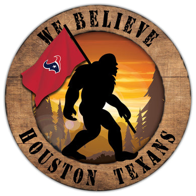 Houston Texans We Believe Bigfoot Wood Sign - 12