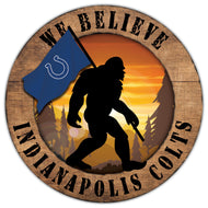 Indinapolis Colts We Believe Bigfoot Wood Sign - 12"