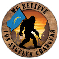 Los Angeles Chargers We Believe Bigfoot Wood Sign - 12"