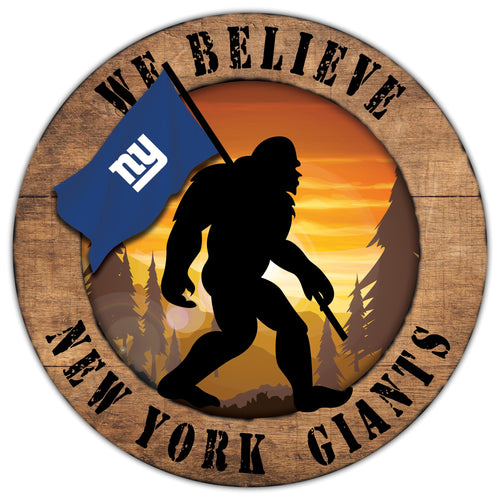 New York Giants We Believe Bigfoot Wood Sign - 12