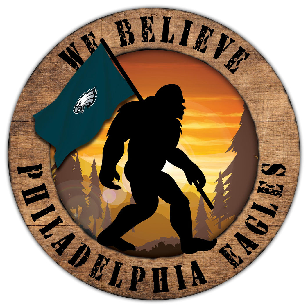 Philadelphia Eagles We Believe Bigfoot Wood Sign - 12