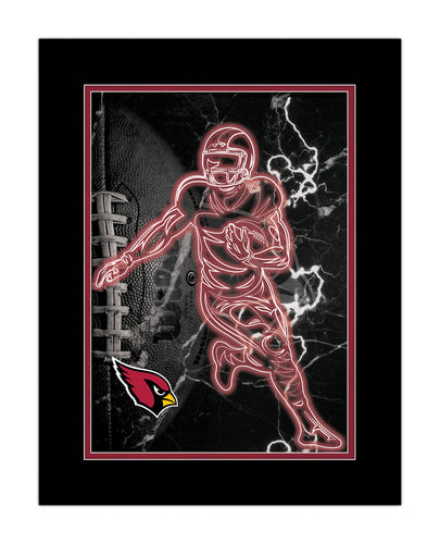Arizona Cardinals Neon Player Framed - 12