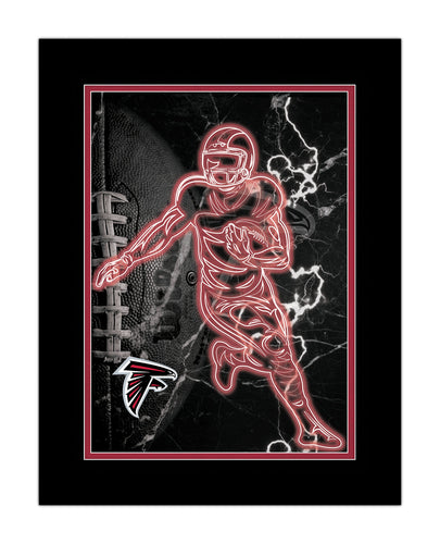 Atlanta Falcons Neon Player Framed - 12