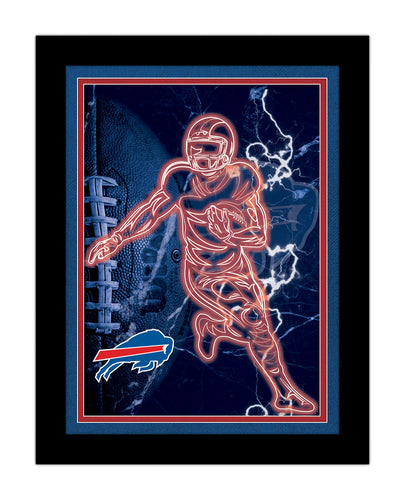 Buffalo Bills Neon Player Framed - 12