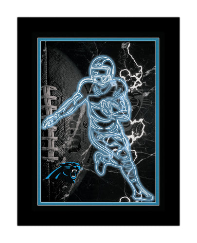 Carolina Panthers Neon Player Framed - 12