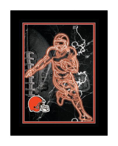 Cleveland Browns Neon Player Framed - 12