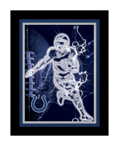Indianapolis Colts Neon Player Framed - 12"x16"