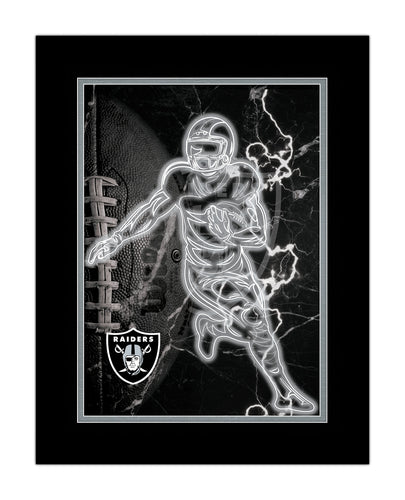 Las Vegas Raiders Neon Player Framed - 12