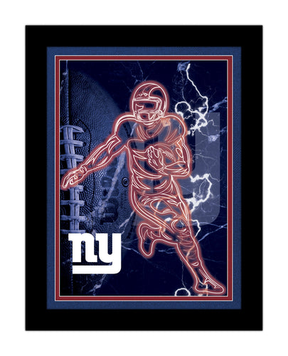 New York Giants Neon Player Framed - 12
