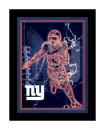New York Giants Neon Player Framed - 12"x16"