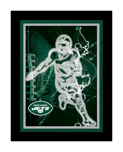  New York Jets Neon Player Framed - 12