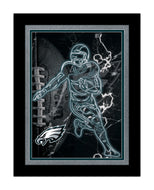 Philadelphia Eagles Neon Player Framed - 12"x16"