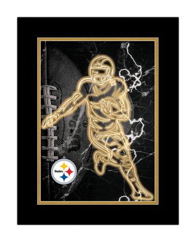 Pittsburgh Steelers Neon Player Framed - 12