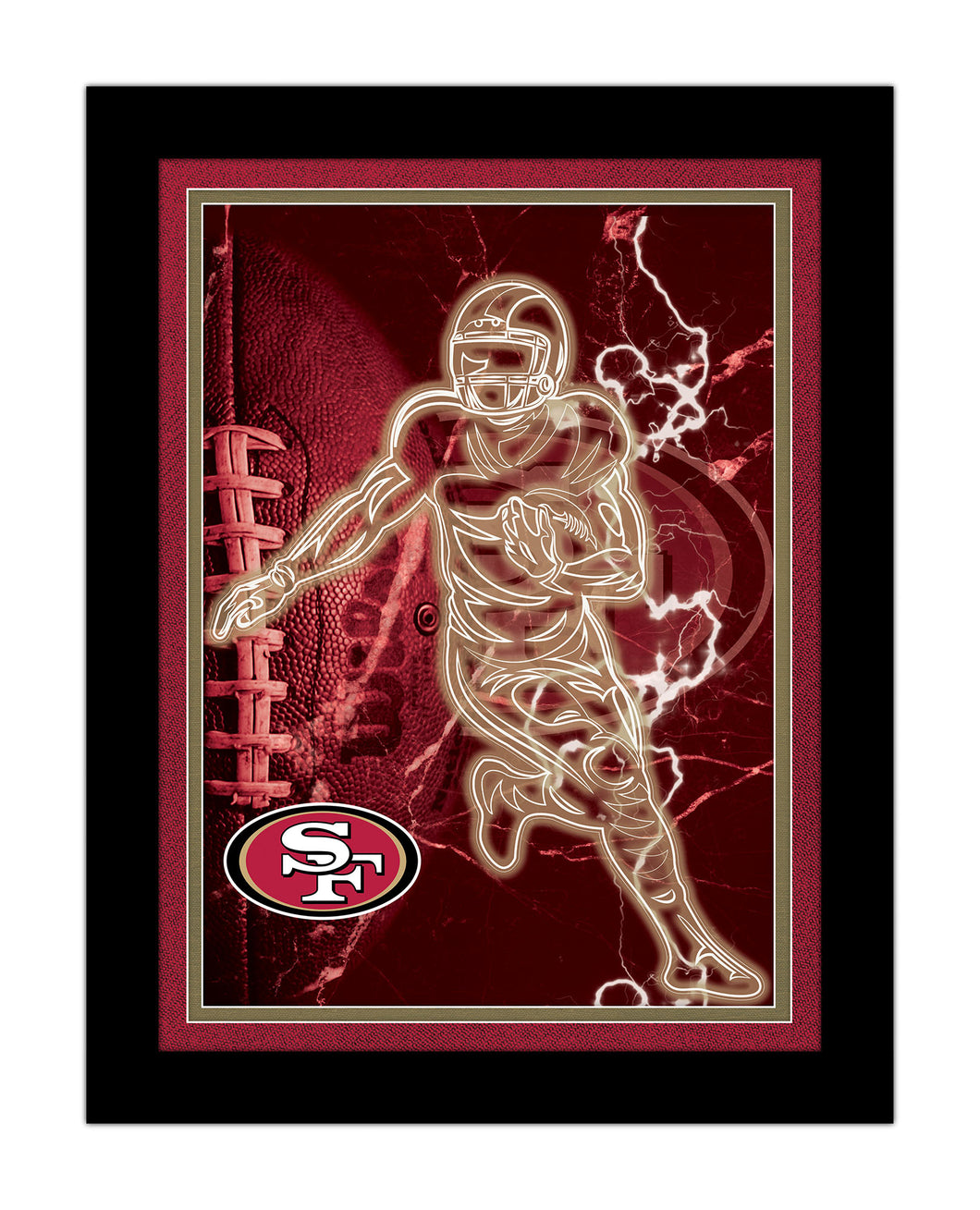 San Francisco 49ers Neon Player Framed - 12