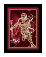 San Francisco 49ers Neon Player Framed - 12"x16"