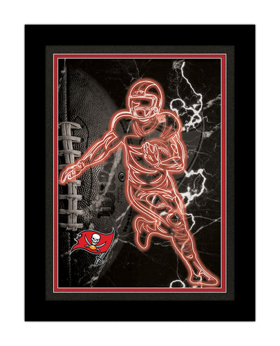 Tampa Bay Buccaneers Neon Player Framed - 12