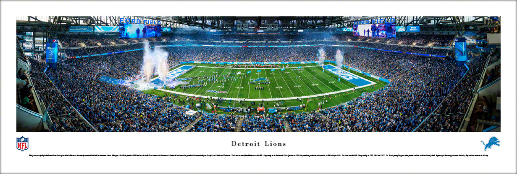 Detroit Lions Ford Field 50 Yard Line Panoramic Picture