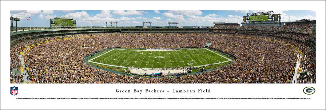 Lambeau Field Line Art Panoramic - Unframed