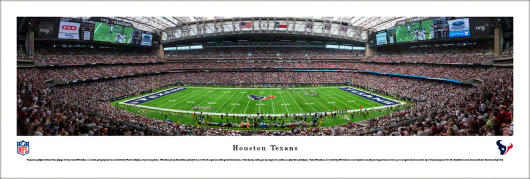 Houston Texans NRG Stadium 50 Yard Line Panoramic Picture