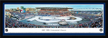 Framed, blue-matted panorama 2017 Centennial Classic Maple Leafs vs. Red Wings - Sports Fanz