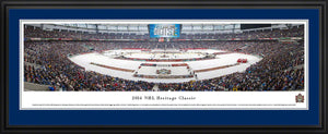 Framed, double blue-matted panorama 2014 Heritage Classic Senators vs. Canucks - Sports Fanz
