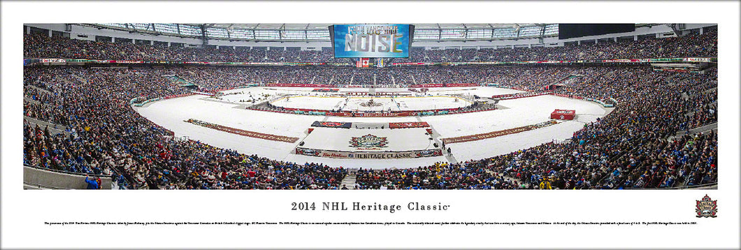 NHL fan gear unframed panorama 2014 Heritage Classic Senators vs. Canucks - Sports Fanz