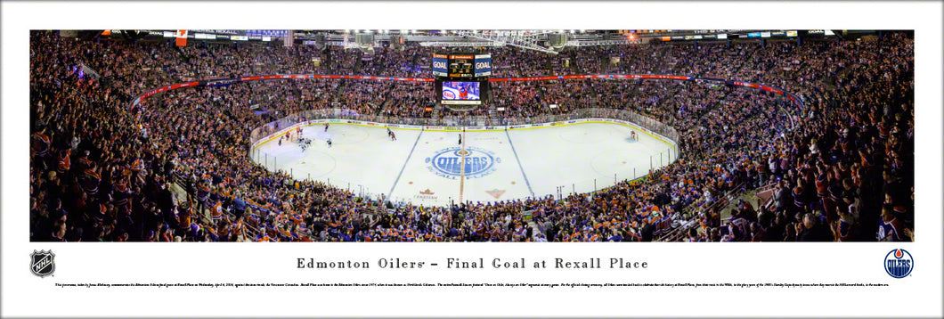 Edmonton Oilers Rexall Place Final Game Panoramic Picture