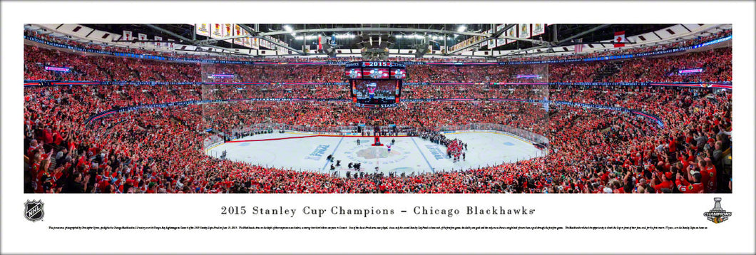 Chicago Blackhawks 2015 Stanley Cup Champions Panoramic Picture
