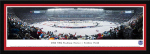 NHL fan gear framed red matte panorama 2014 Stadium Series Blackhawks vs. Penguins - Sports Fanz