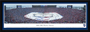 NHL fan gear blue matte, framed panorama 2014 Winter Classic Maple Leafs vs. Red Wings - Sports Fanz